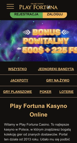 PlayFortuna mobile screenshot