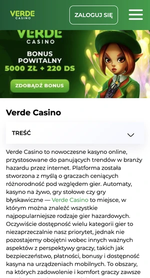 Verde Casino. mobile screenshot